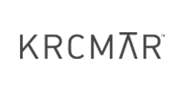 Seal Canada The image shows the word "KRCMAR" in uppercase, stylized black letters with a distinctive horizontal bar over the letter "A" on a light gray background, evoking the precision found in concrete repair and asphalt paving projects. Asphalt & Coatings